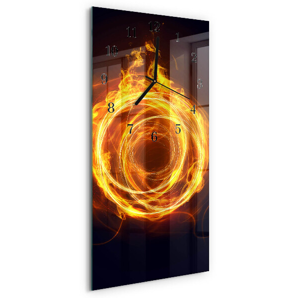Horloge verticale en verre Vortex