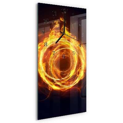 Horloge verticale en verre Vortex