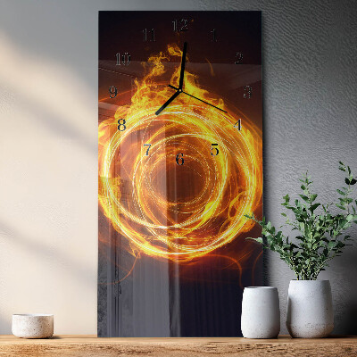 Horloge verticale en verre Vortex
