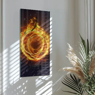 Horloge verticale en verre Vortex