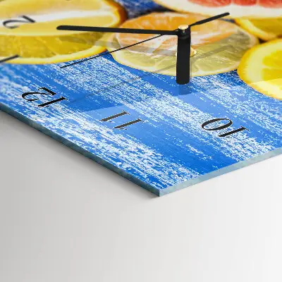 Horloge verticale en verre Fruit