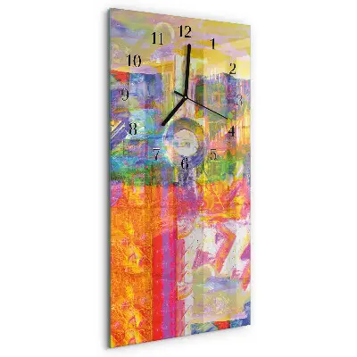 Horloge verticale en verre Chaos