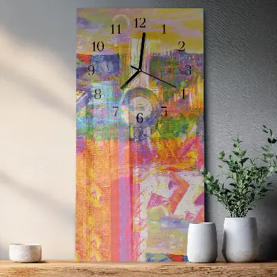 Horloge verticale en verre Chaos