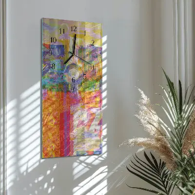 Horloge verticale en verre Chaos