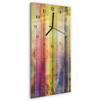 Horloge verticale en verre Bois