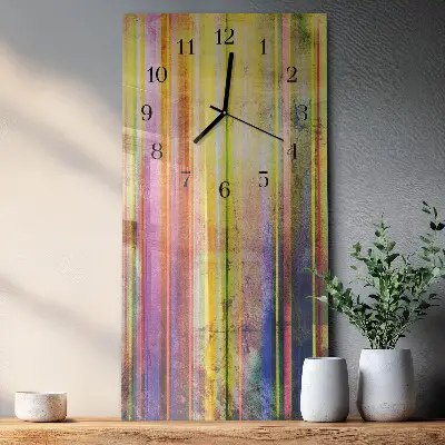 Horloge verticale en verre Bois