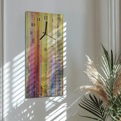 Horloge verticale en verre Bois