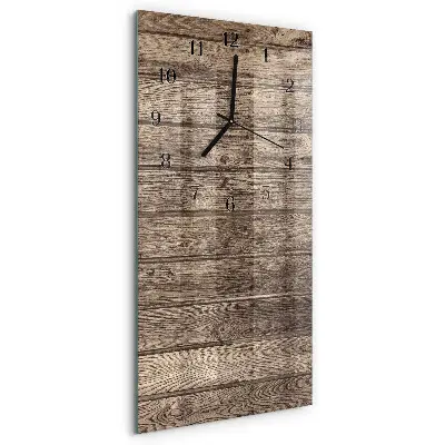 Horloge verticale en verre Bois