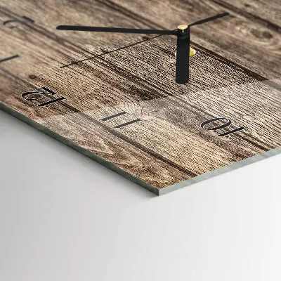 Horloge verticale en verre Bois