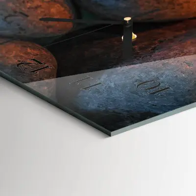 Horloge verticale en verre Pierres