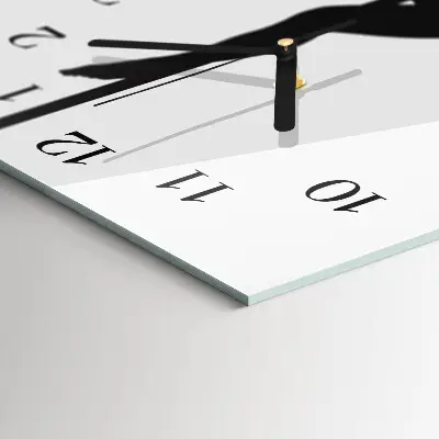 Horloge verticale en verre Danseuse de pole dance