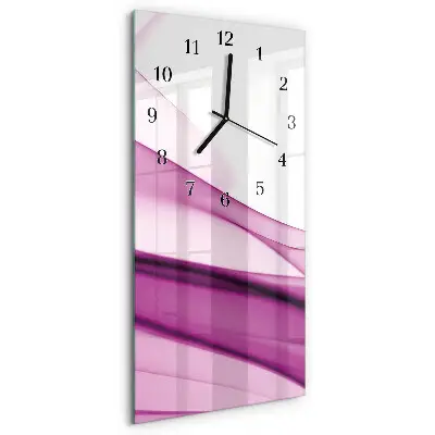Horloge verticale en verre Abstraction