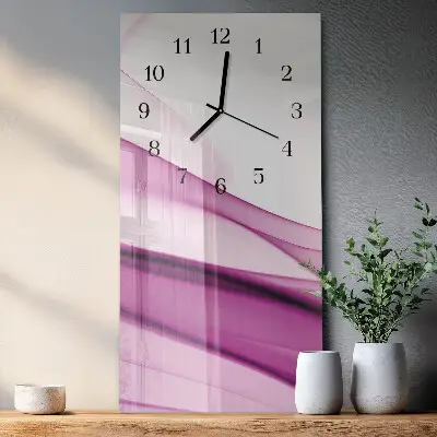 Horloge verticale en verre Abstraction
