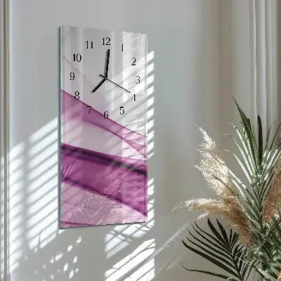 Horloge verticale en verre Abstraction
