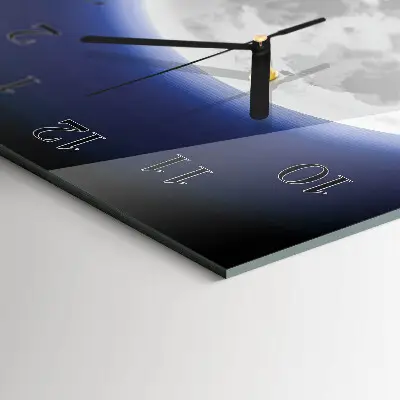Horloge verticale en verre Lune