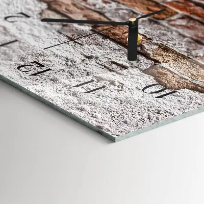 Horloge verticale en verre Brique