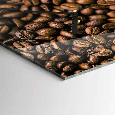 Horloge verticale en verre Café en grains