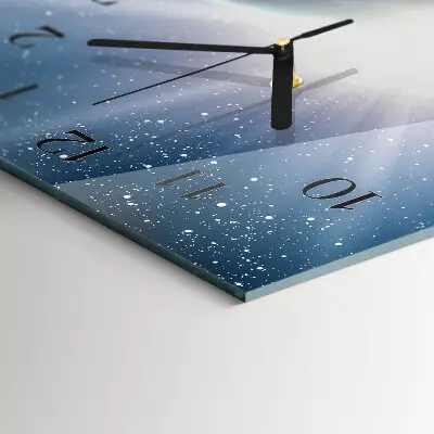Horloge verticale en verre L'univers de la terre