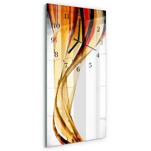 Horloge verticale en verre Abstraction