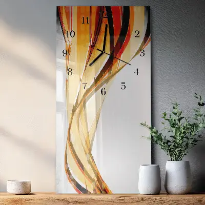 Horloge verticale en verre Abstraction