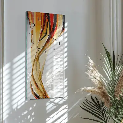 Horloge verticale en verre Abstraction