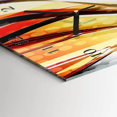 Horloge verticale en verre Abstraction