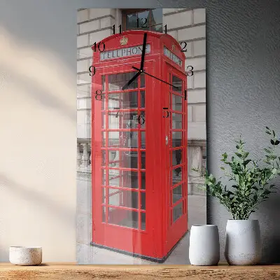 Horloge verticale en verre Téléphone public