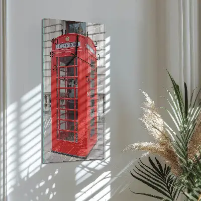Horloge verticale en verre Téléphone public