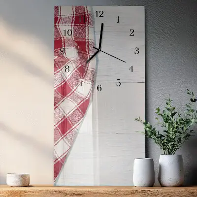 Horloge verticale en verre Nappe
