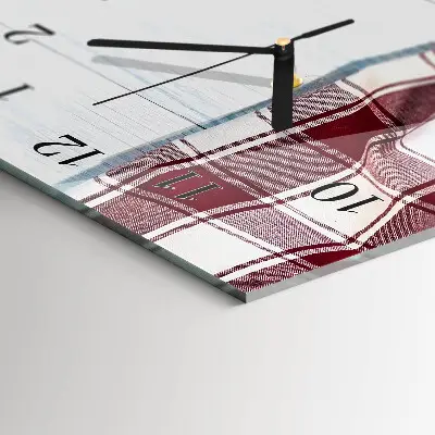 Horloge verticale en verre Nappe