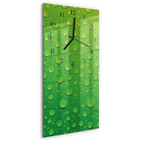 Horloge verticale en verre Gouttes