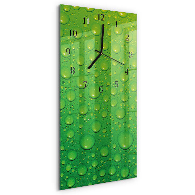 Horloge verticale en verre Gouttes