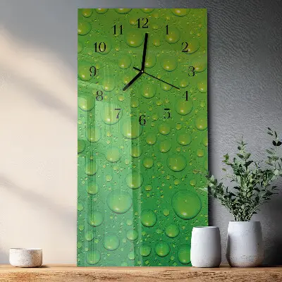 Horloge verticale en verre Gouttes