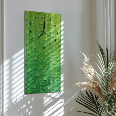 Horloge verticale en verre Gouttes
