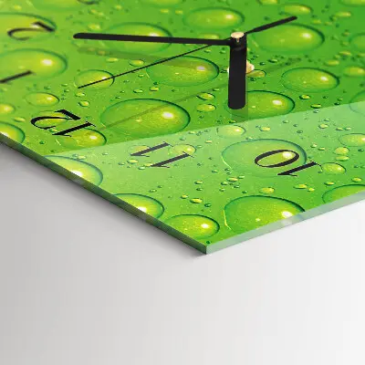 Horloge verticale en verre Gouttes