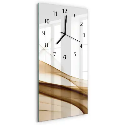 Horloge verticale en verre Abstraction