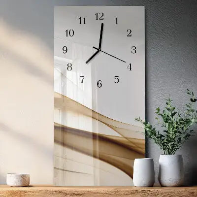 Horloge verticale en verre Abstraction