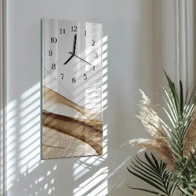Horloge verticale en verre Abstraction