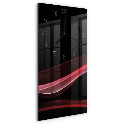 Horloge verticale en verre Abstraction