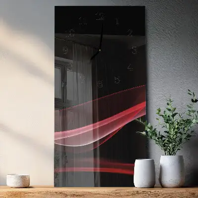 Horloge verticale en verre Abstraction
