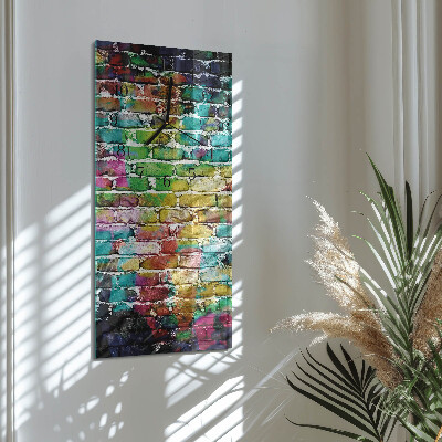 Horloge verticale en verre Brique