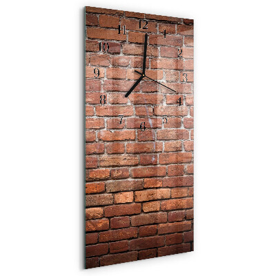 Horloge verticale en verre Brique