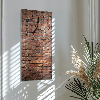 Horloge verticale en verre Brique