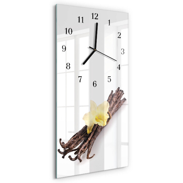 Horloge verticale en verre Vanille
