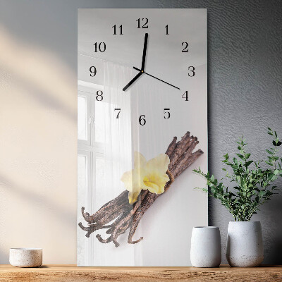 Horloge verticale en verre Vanille
