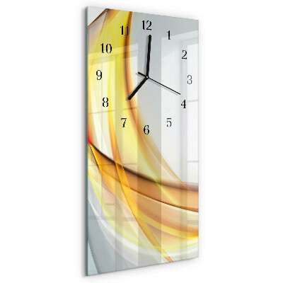 Horloge verticale en verre Abstraction