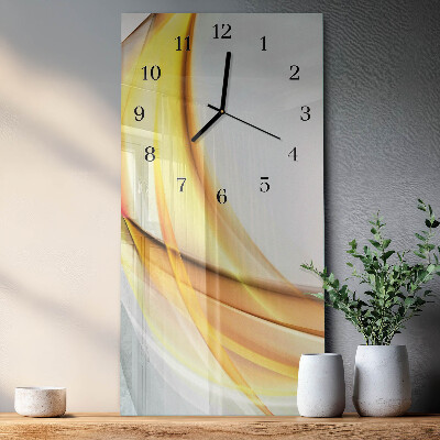 Horloge verticale en verre Abstraction