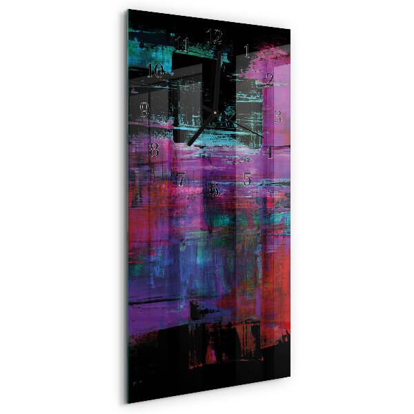 Horloge verticale en verre Morceau