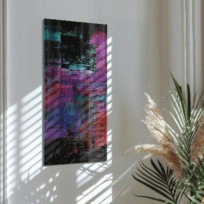 Horloge verticale en verre Morceau