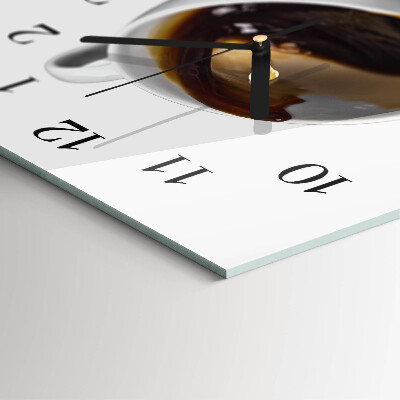 Horloge verticale en verre Café